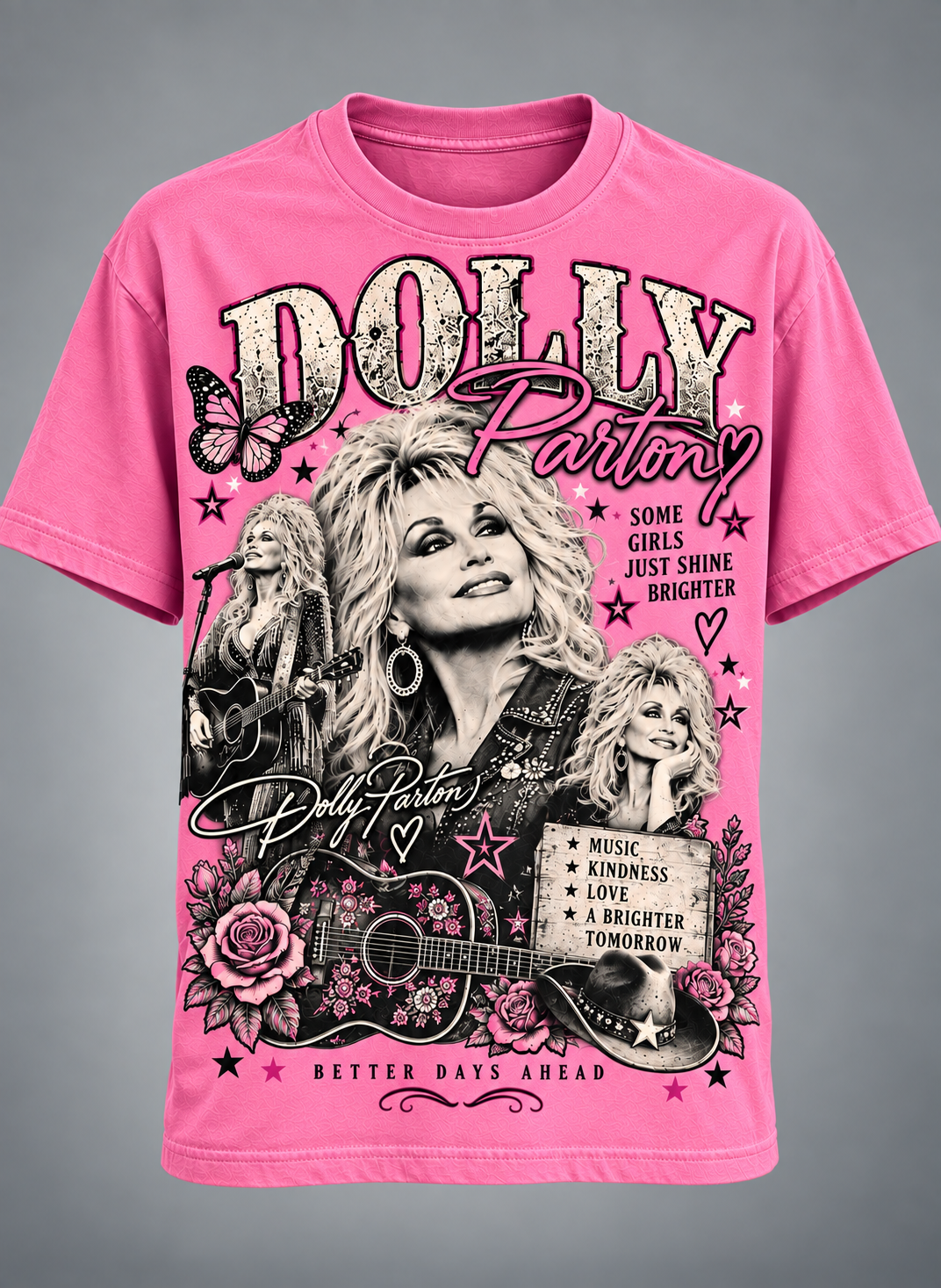 Dolly Parton Better Days Ahead T-Shirt – Some Girls Just Shine Brighter Country Music Tribute Tee