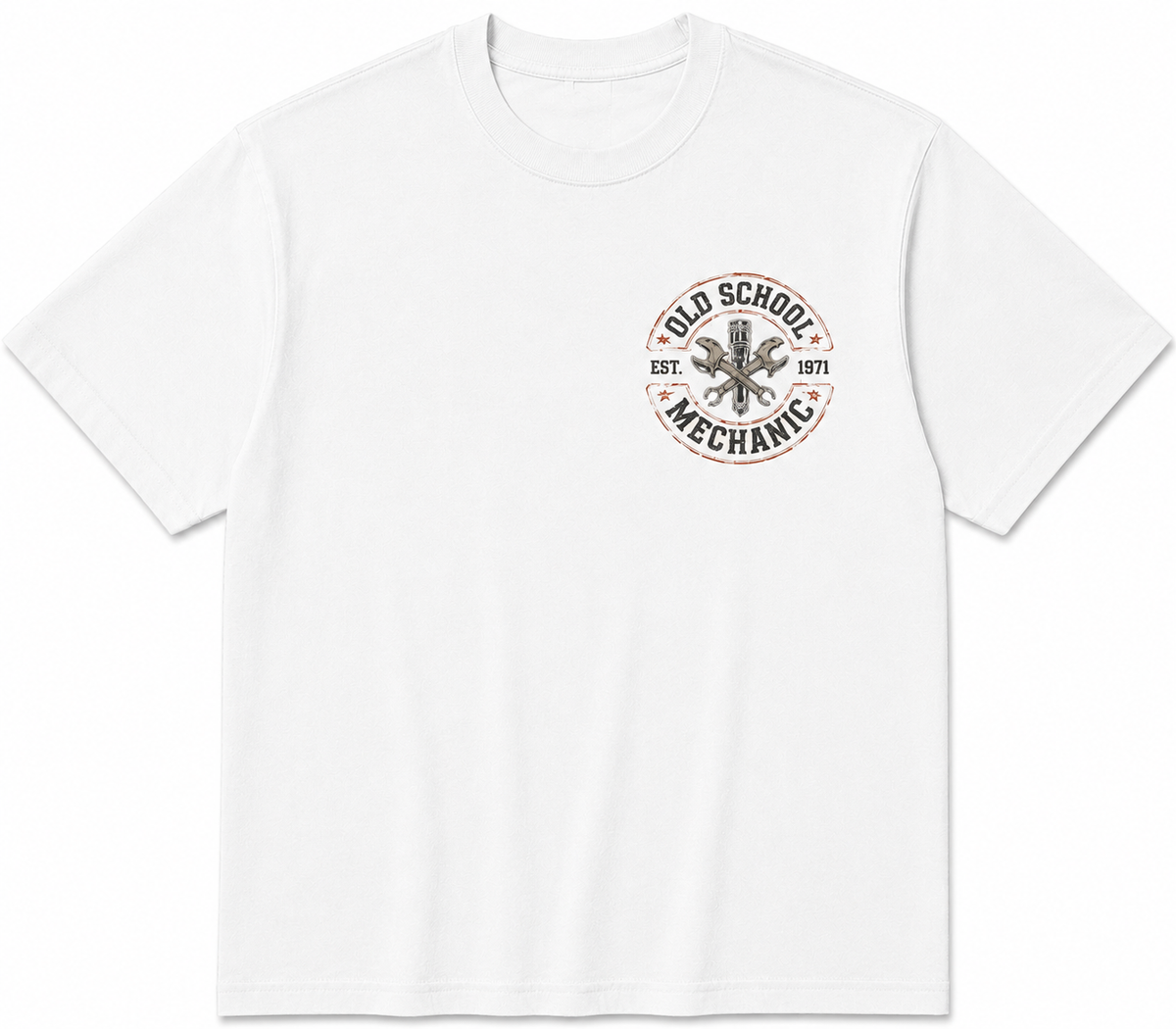 Old School Mechanic – Born to Wrench Vintage Graphic T-Shirt