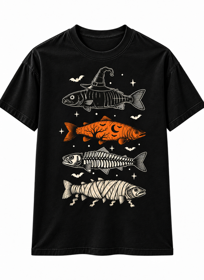 Halloween Trout Fishing T-Shirt – Spooky Fish Angler Tee